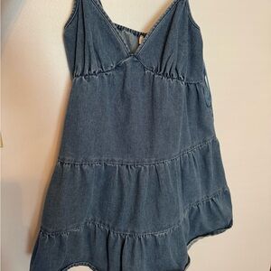Le Lis Blue Denim Casual Dress